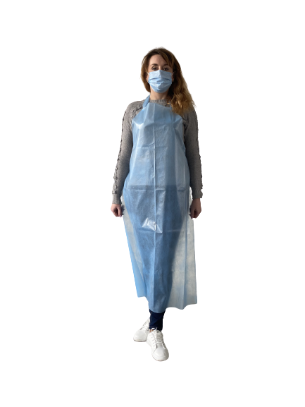 Фартух медичний вологонепроникний одноразовий (ламінований спанбонд)